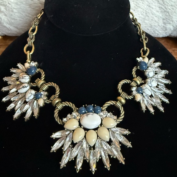 Chloe + Isabel Jewelry - Chloe + Isabel Gold and Blue Statement Necklace with Fan Design